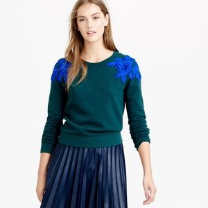 J. Crew Sweatshirt with floral appliqué
